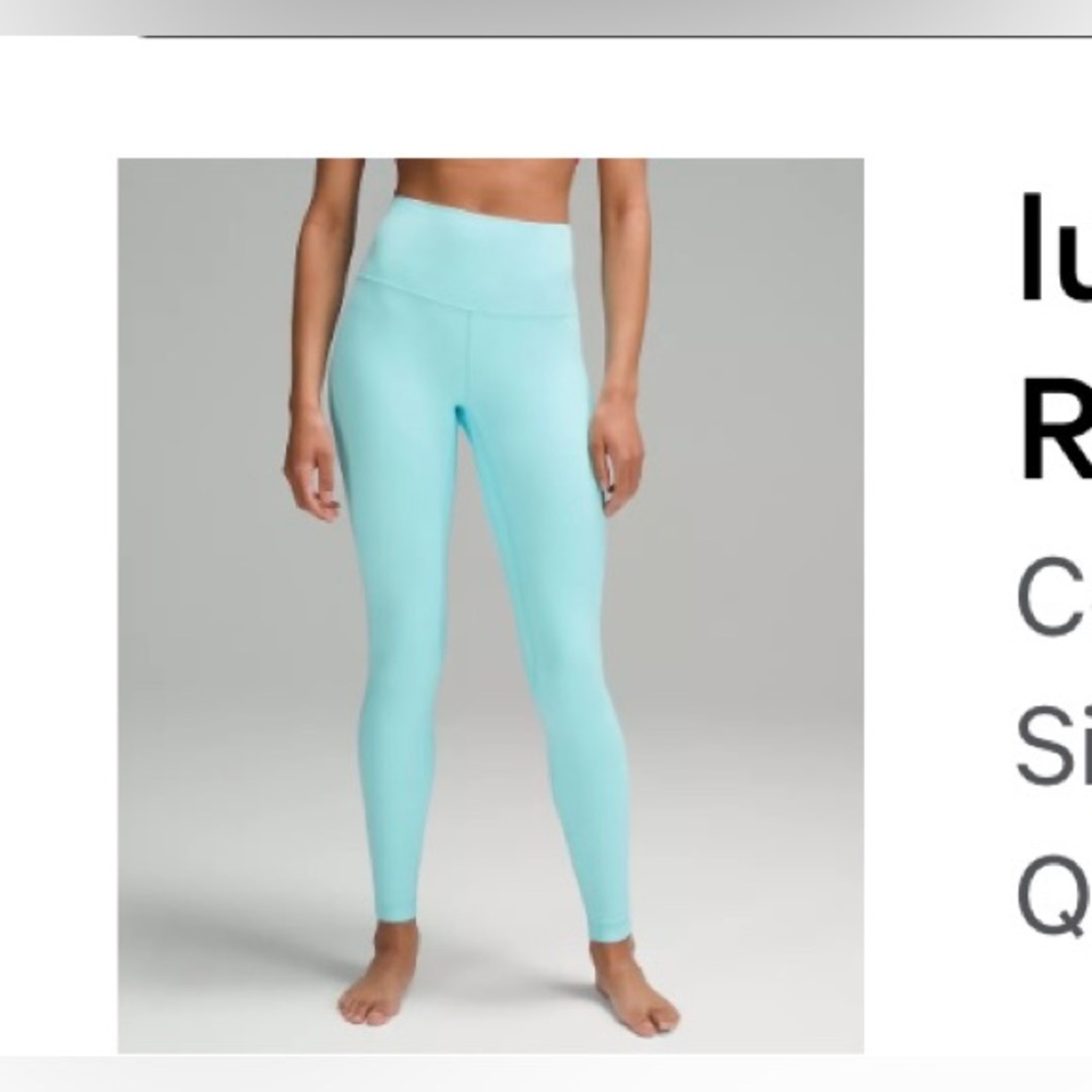 Lululemon High rise Align Leggings cyan blue 6